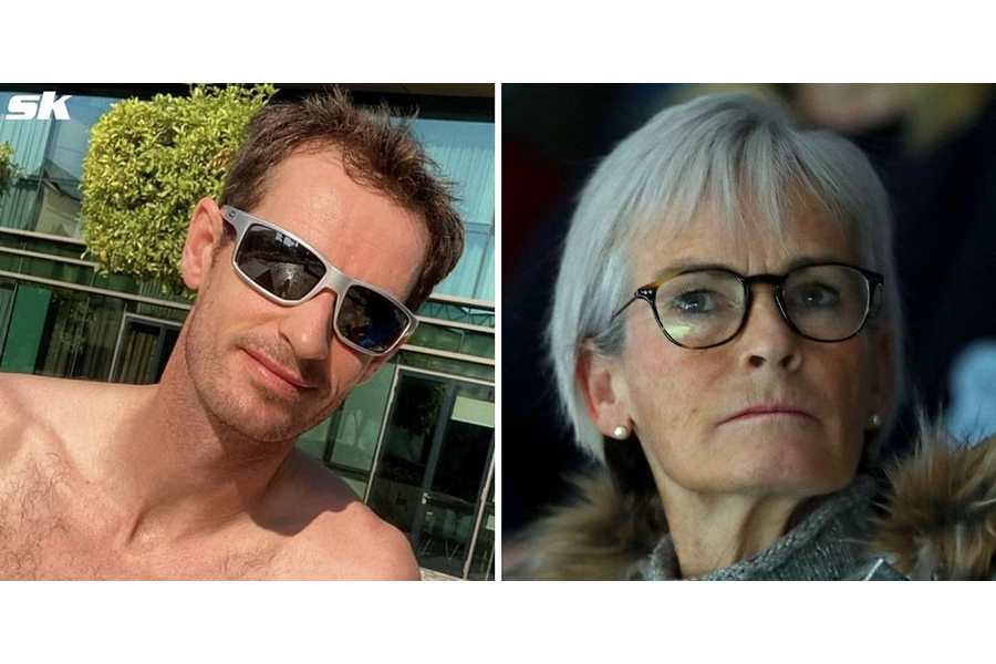 Andy Murray (L) and Judy Murray