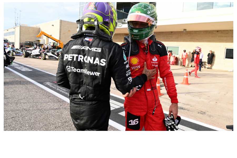 Lewis Hamilton and Charles Leclerc were