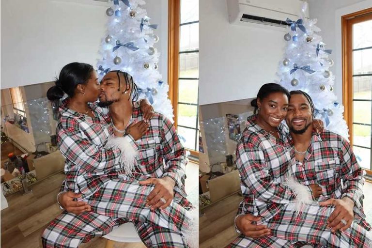 Simone Biles kissed husband