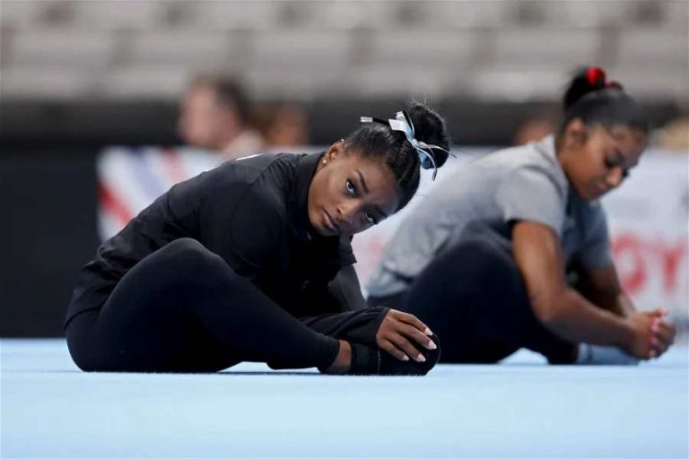 Simone Biles stepped
