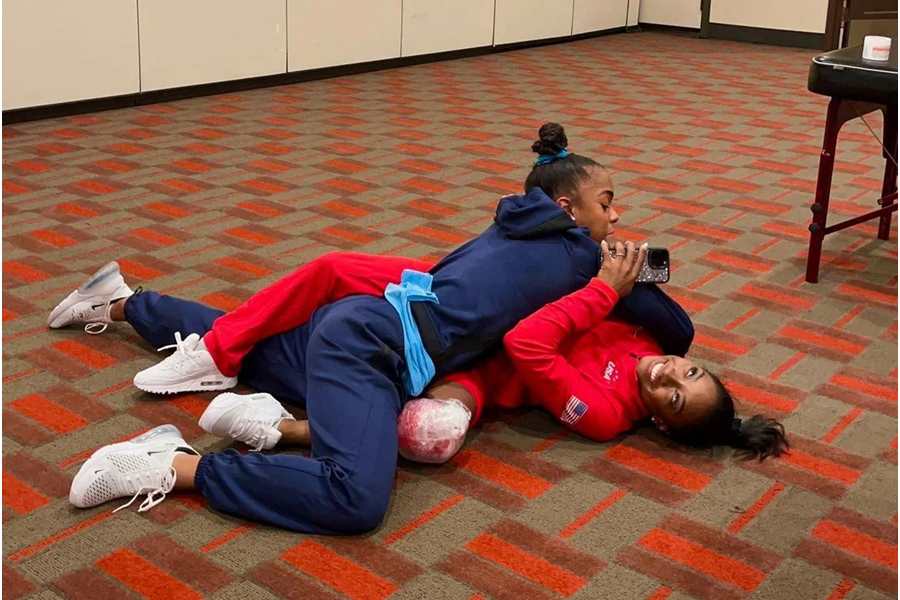 Simone Biles stepped