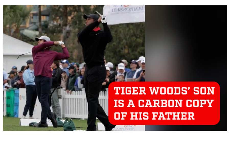 Tiger Woods son shares mind