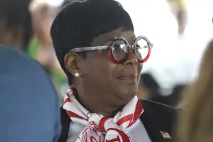 Wilmington City Councilwoman Zanthia Oliver is seen at the Kingswood Community Center groundbreaking in August 2024.