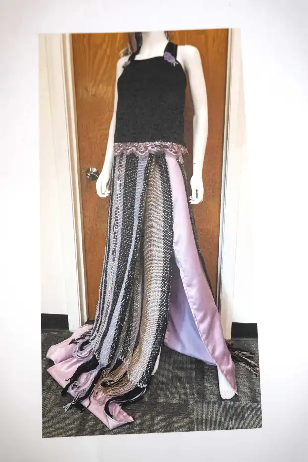 One of fashion designer and artist Aracely Ellis’ designs. Her...