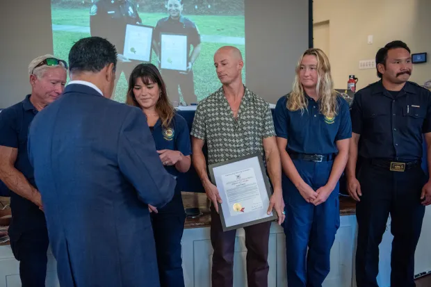 California State Parks Ocean Lifeguards Steve Ayres, Maddie Gamette, Masen...