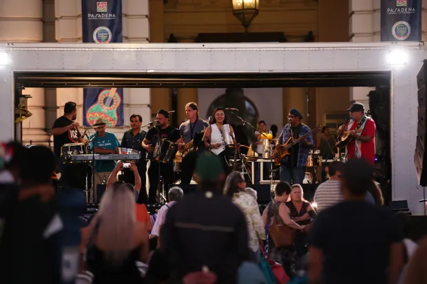 Los Jornaleros del Norte performs during the Pasadena’s annual Latino...