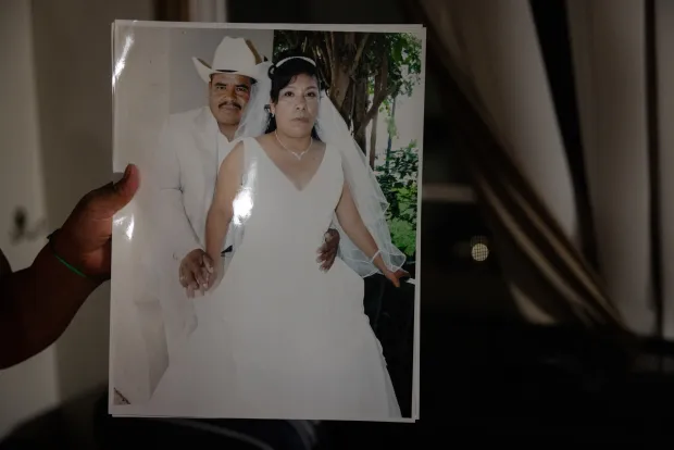 Etelvina Lázaro and her husband Margarito on their wedding day. (Ana Ramirez / The San Diego Union-Tribune)