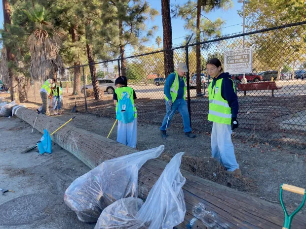 More than 30 volunteers met at Lankershim and Sherman Way...