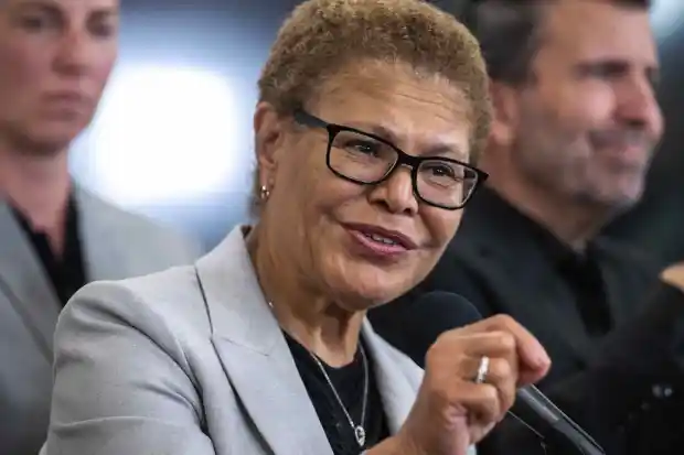 Los Angeles Mayor Karen Bass on Monday, July 21, 2025. (Photo by Sarah Reingewirtz, Los Angeles Daily News/SCNG)