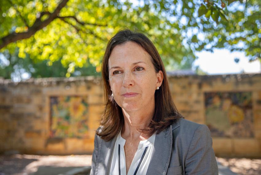 Sarah Wheat, chief external affairs officer for Planned Parenthood poses for a portrait at Planned Parenthood in Austin, Texas on October 1, 2025.